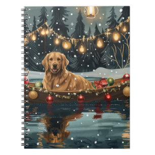 Golden Retriever Weihnachtsfest Reise Notizblock