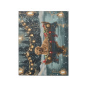 Golden Retriever Weihnachtsfest Reise Notizblock (Rotiert)