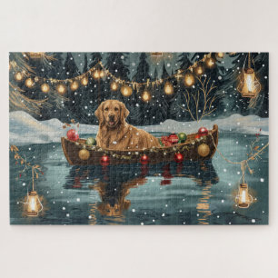 Golden Retriever Weihnachtsfest Reise Puzzle