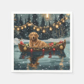 Golden Retriever Weihnachtsfest Reise Serviette (Vorderseite)