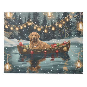 Golden Retriever Weihnachtsfestliche Reise Notizblock