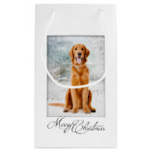 Golden retriever-Weihnachtsgeschenk-Tasche Kleine Geschenktüte (Rückseite)