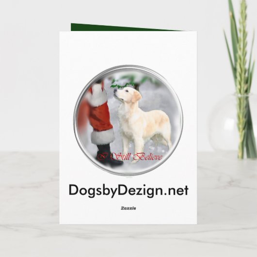 Golden Retriever Weihnachtsgeschenke Feiertagskarte (Rückseite)