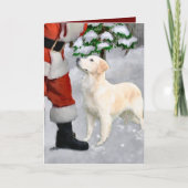 Golden Retriever Weihnachtsgeschenke Feiertagskarte (Vorderseite)