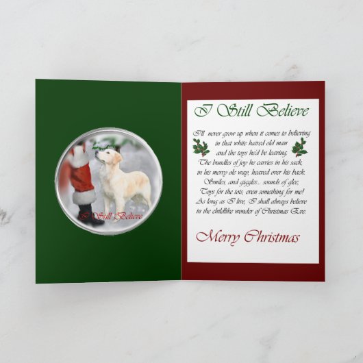 Golden Retriever Weihnachtsgeschenke Feiertagskarte (Innenseite)