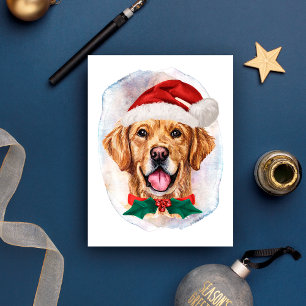 Golden Retriever Weihnachtsgeschenke für Hunde Lie Feiertagspostkarte
