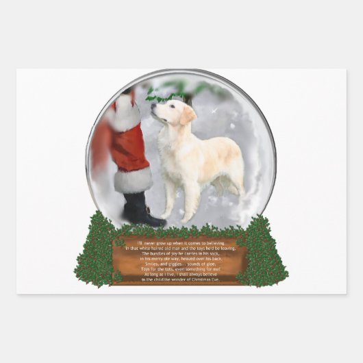 Golden Retriever Weihnachtsgeschenke Geschenkpapier Set (Vorderseite 2)
