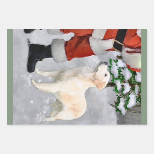 Golden Retriever Weihnachtsgeschenke Geschenkpapier Set (Vorderseite)