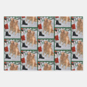 Golden Retriever Weihnachtsgeschenke Geschenkpapier Set (Vorderseite)