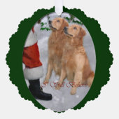 Golden Retriever Weihnachtsgeschenke Ornament Karte (Vorderseite)