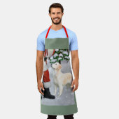 Golden Retriever Weihnachtsgeschenke Schürze (Getragen)