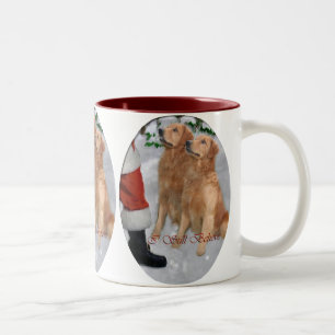 Golden retriever-Weihnachtsgeschenke Zweifarbige Tasse
