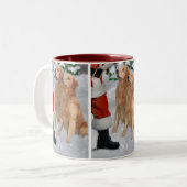 Golden Retriever Weihnachtsgeschenke Zweifarbige Tasse (Vorderseite Links)