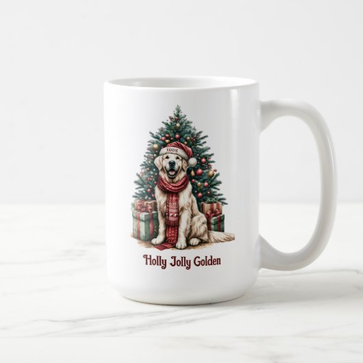 Golden Retriever Weihnachtshund Lover Geschenk Kaf Kaffeetasse (Rechts)