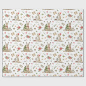 Golden Retriever | Weihnachtshundwrapping Paper Geschenkpapier (Flach)
