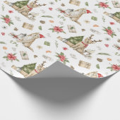 Golden Retriever | Weihnachtshundwrapping Paper Geschenkpapier (Ecke)