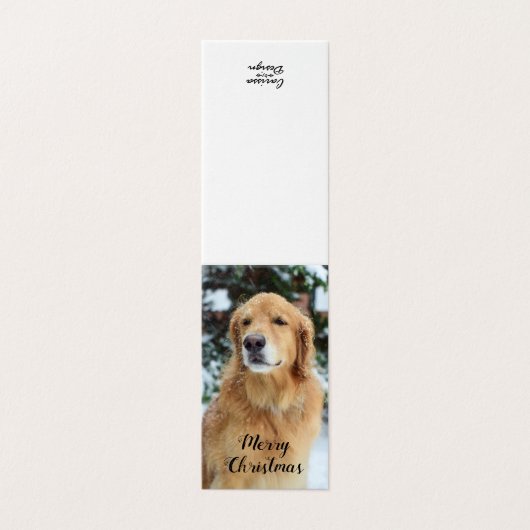 Golden Retriever Weihnachtskarte (Außenseite Aufgefaltet)