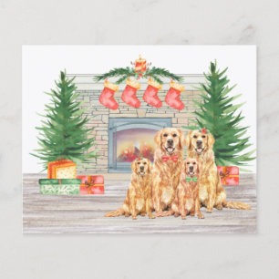 Golden Retriever Weihnachtskarte