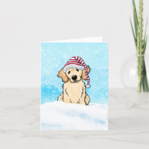 Golden Retriever Weihnachtskarte