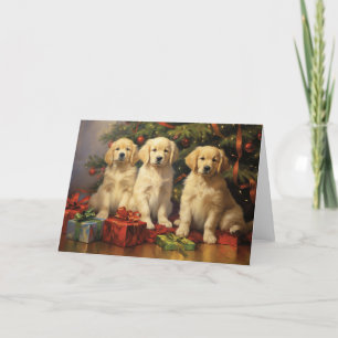 Golden Retriever Weihnachtskarte Dankeskarte