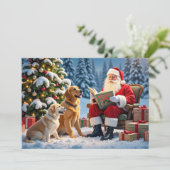 Golden Retriever Weihnachtskarte Feiertagskarte (Stehend Vorderseite)