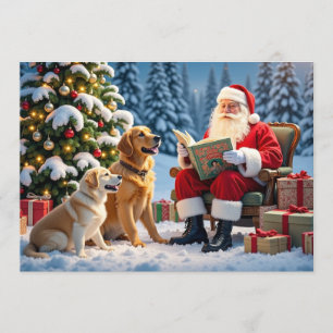 Golden Retriever Weihnachtskarte Feiertagskarte