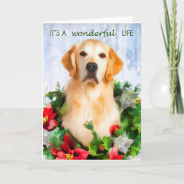 Golden Retriever Weihnachtskarte Feiertagskarte