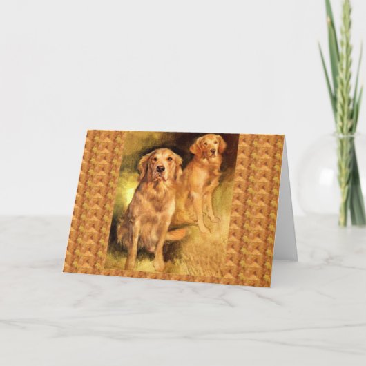 Golden Retriever Weihnachtskarte Feiertagskarte (Vorderseite)