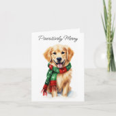 Golden Retriever Weihnachtskarte Feiertagskarte (Vorderseite)