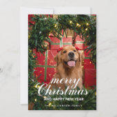 Golden Retriever Weihnachtskarte Feiertagskarte (Vorderseite)