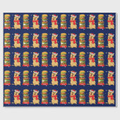 Golden Retriever Weihnachtskarte Geschenkpapier (Flach)