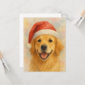 Golden Retriever Weihnachtskarte Karte (Vorderseite/Rückseite Beispiel)
