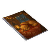 Golden Retriever Weihnachtskarte Notizblock (Rechte Seite)