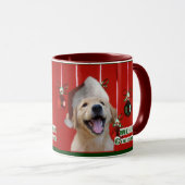 Golden Retriever Weihnachtskarten Geschenke Tasse (VorderseiteRechts)