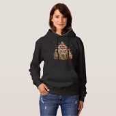 Golden Retriever Weihnachtsleuchten Baum Hoodie (Vorne ganz)