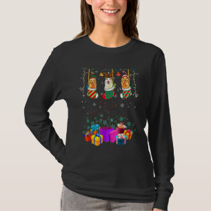 Golden Retriever Weihnachtsleuchten Weihnachtssock T-Shirt
