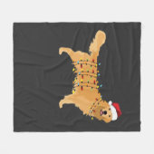 Golden Retriever Weihnachtslicht Essential Fleecedecke (Vorderseite (Horizontal))