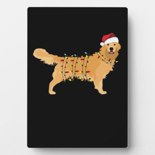 Golden Retriever Weihnachtslicht Essential Fotoplatte