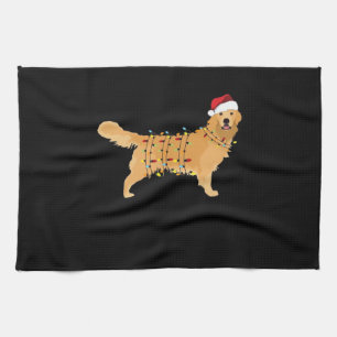 Golden Retriever Weihnachtslicht Essential Geschirrtuch