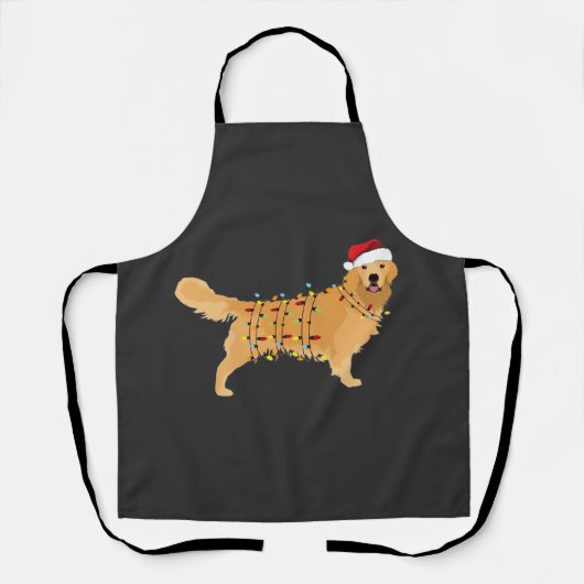 Golden Retriever Weihnachtslicht Essential Schürze (Vorderseite)