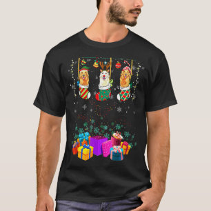Golden Retriever Weihnachtslichter Xmas Socken Hun T-Shirt