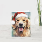 Golden Retriever Weihnachtsmalerei Karte (Vorderseite)
