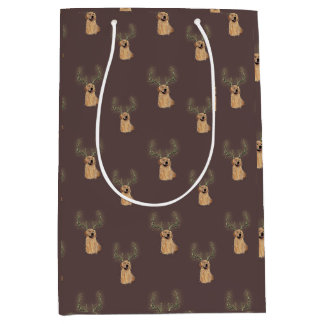 Golden Retriever Weihnachtsmann Antler Geschenktas Mittlere Geschenktüte