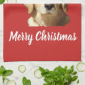 Golden retriever Weihnachtsmann Geschirrtuch (Gefaltet)