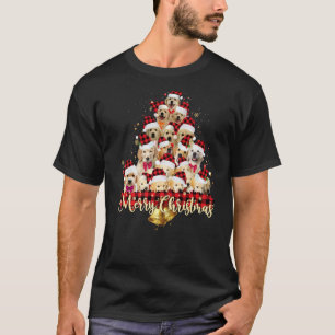 Golden Retriever Weihnachtsmannmütze Hunde Roter B T-Shirt