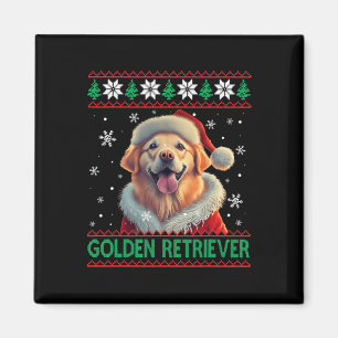 Golden Retriever Weihnachtsmannmütze Ugly Christma Magnet