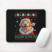 Golden Retriever Weihnachtsmannmütze Ugly Christma Mousepad (Mit Mouse)