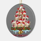 Golden Retriever Weihnachtsmannmütze Xmas Hunde fr Keramik Ornament (Links)