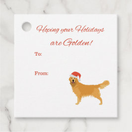 Golden Retriever Weihnachtsmarken Geschenkanhänger