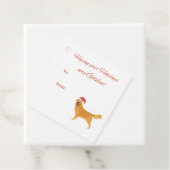 Golden Retriever Weihnachtsmarken Geschenkanhänger (Beispiel)